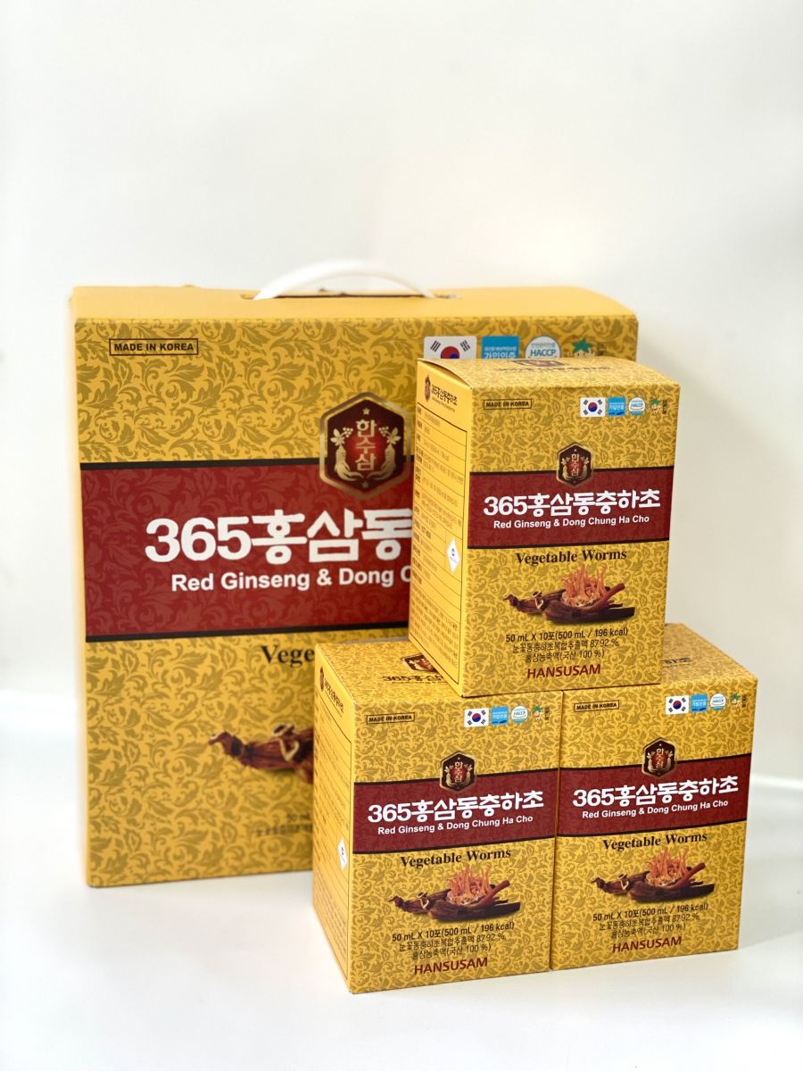 Nước Hồng Sâm Đông Trùng Hạ Thảo Hàn Quốc Hộp 60 gói x 50ml